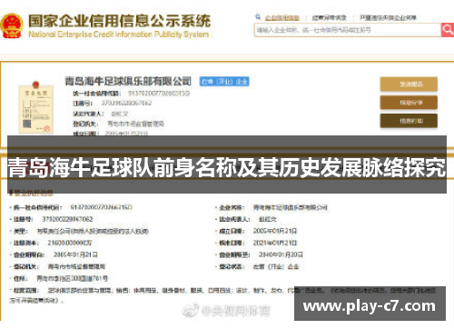 青岛海牛足球队前身名称及其历史发展脉络探究