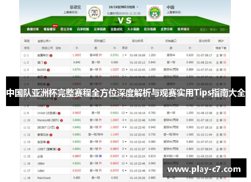 中国队亚洲杯完整赛程全方位深度解析与观赛实用Tips指南大全